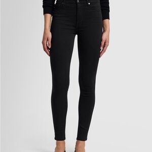 7 For All Mankind Jet Black Skinny Jeans